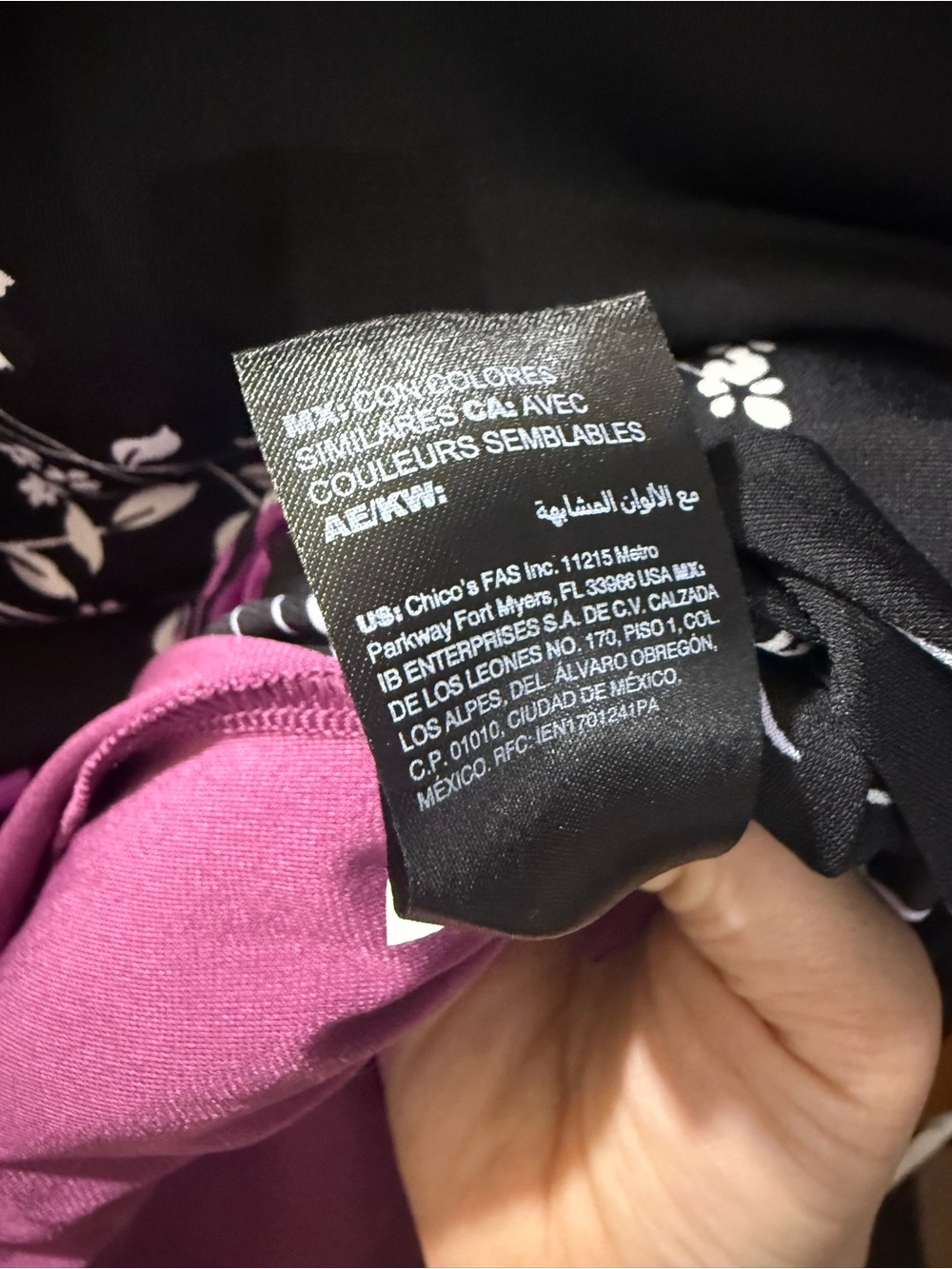 White House Black Market Black Dress with Purple Floral Print - Picture 8 of 9